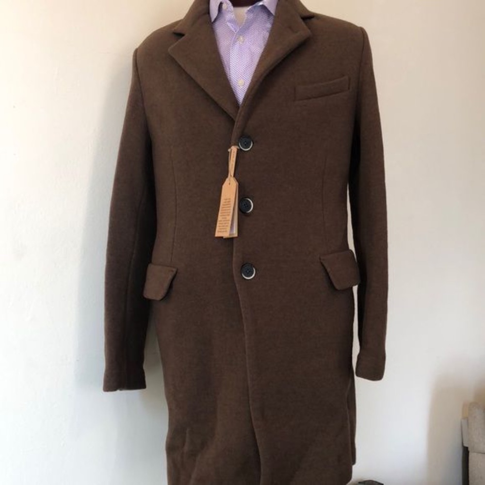 Barena Brown Overcoat Size 50 EU NWOT